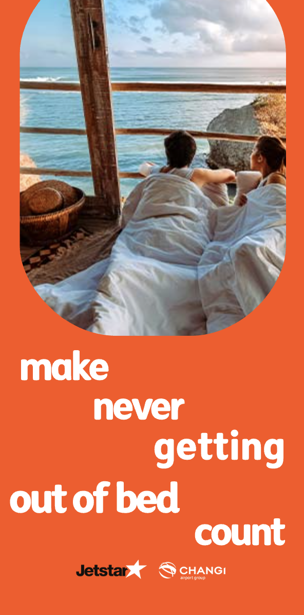 Jetstar Singapore to Bali display advertisement for the Make It Count campaign.