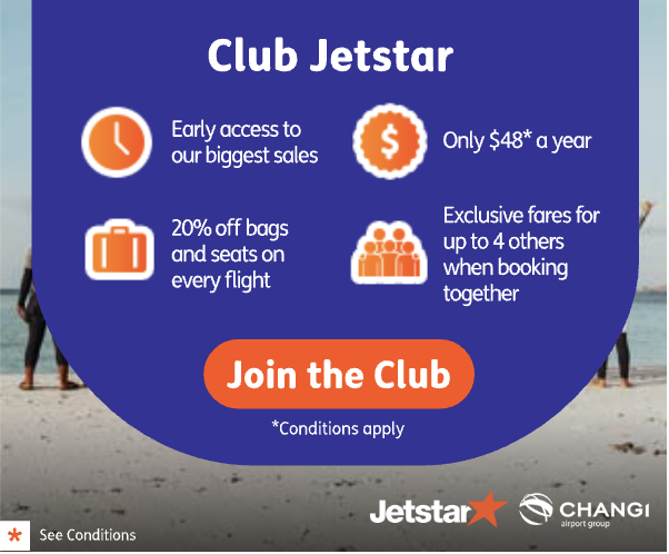 Club Jetstar membership display advertisement for the Make It Count campaign.