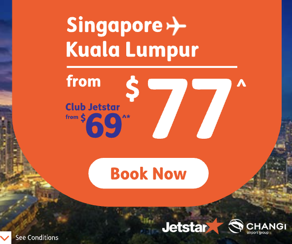 Jetstar Singapore to Kuala Lumpur display advertisement for the Make It Count campaign.