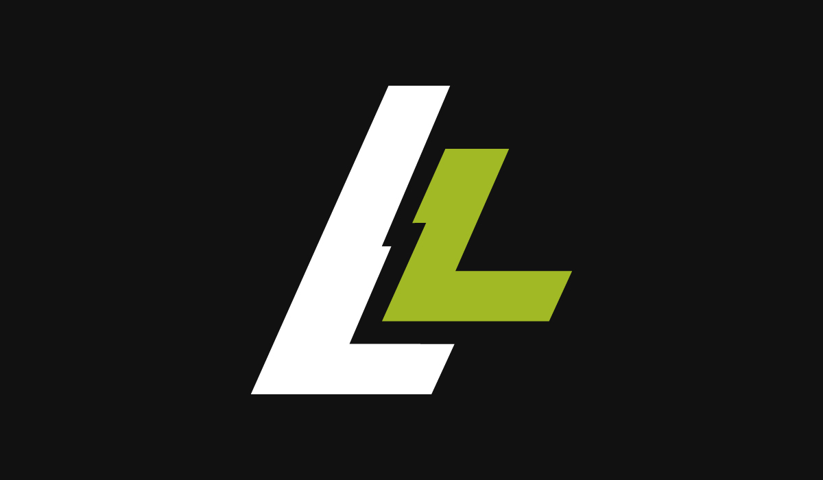 Final LiftLab symbol with the white L, green L and lightning bolt detail.